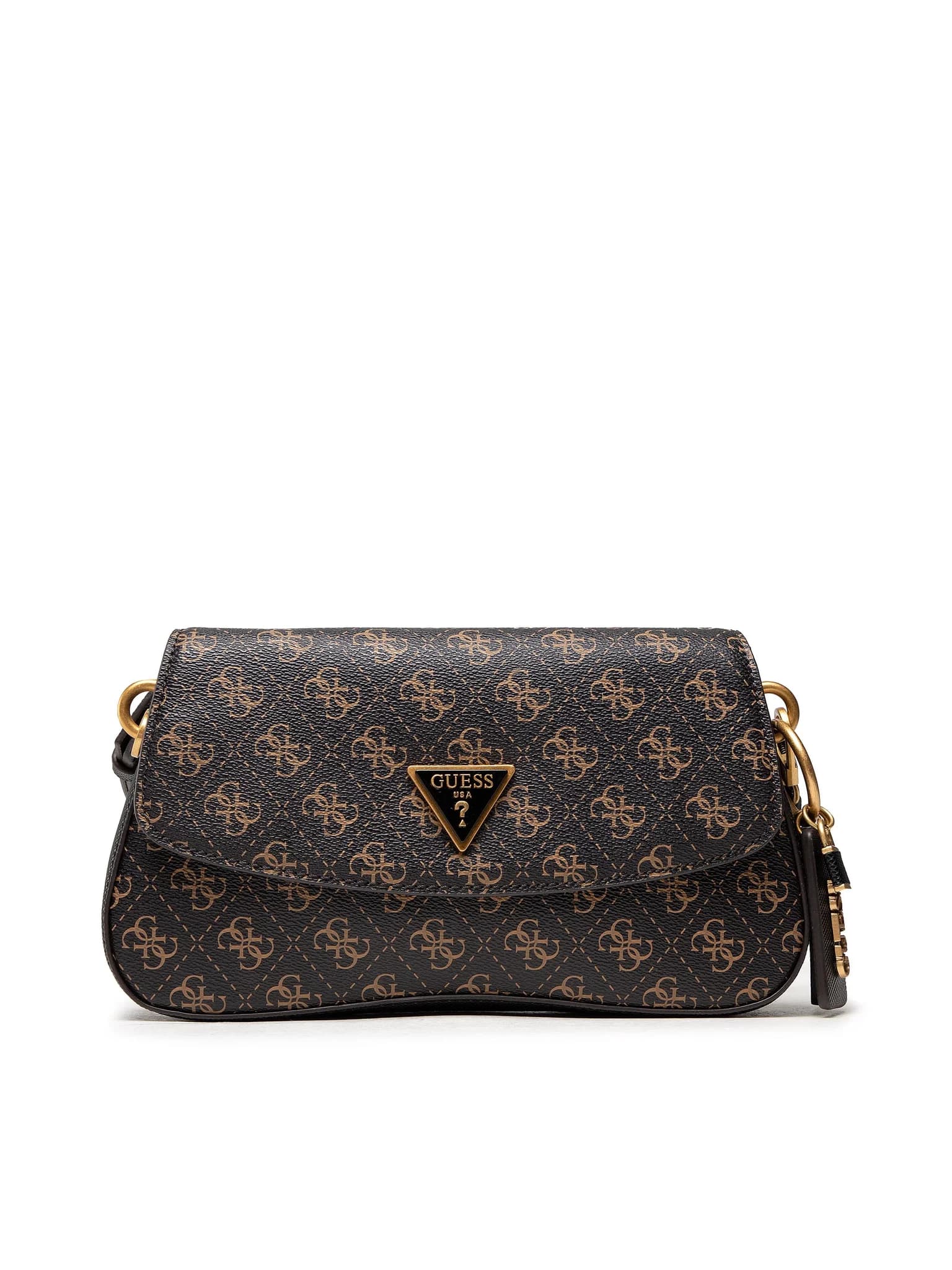 Guess Shoulder Bag Cordelia marrón, vista frontal sin correa